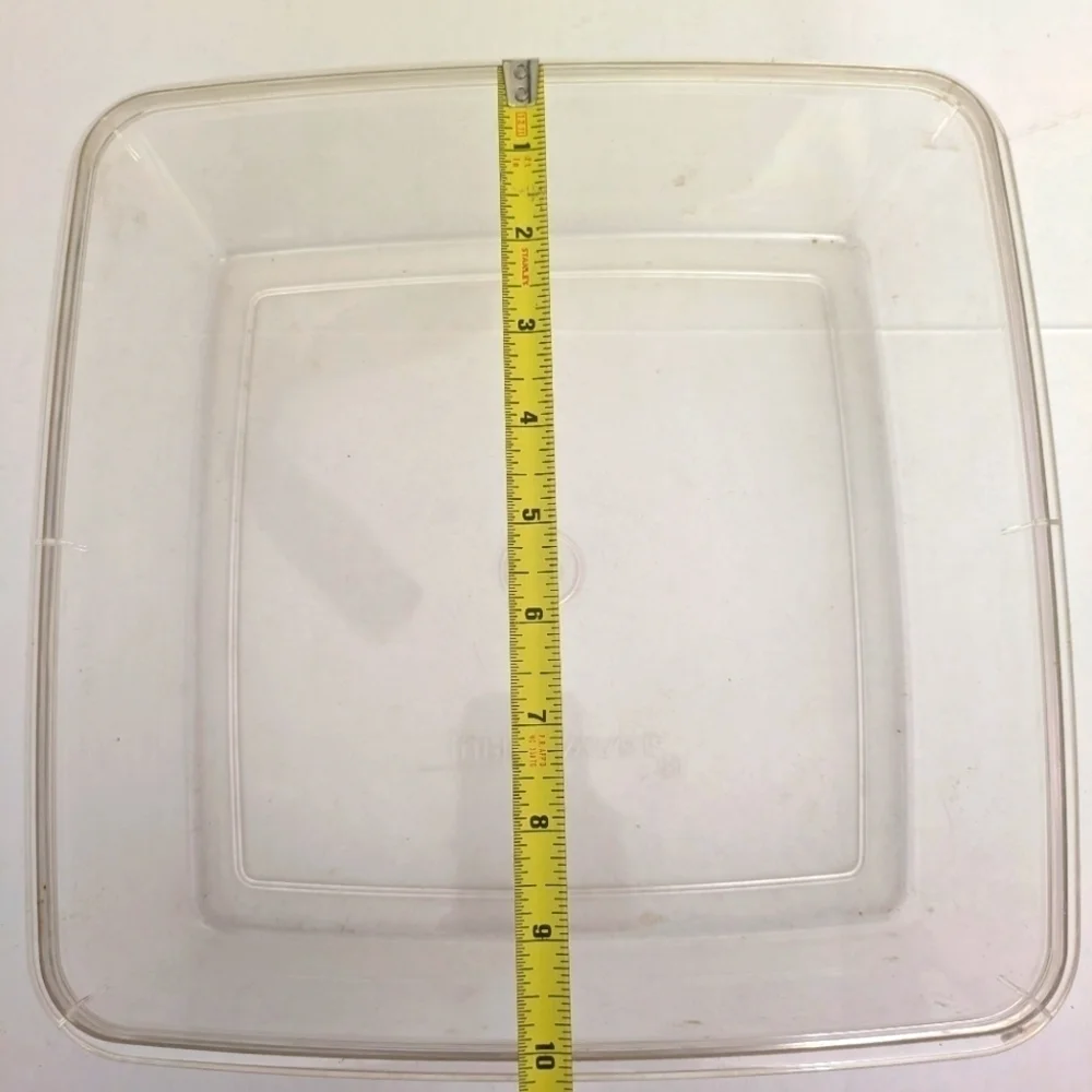 Vintage  Tupperware Large square Storage keeper clear ,no lid.